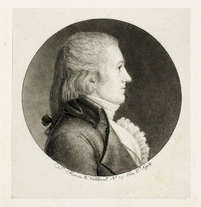 Profil Porträtt, Blake av Charles Balthazar Julien Févret de Saint-Mémin