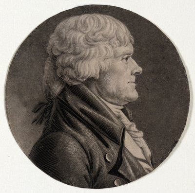 Thomas Jefferson, pub. 1806 av Charles Balthazar Julien Févret de Saint Mémin
