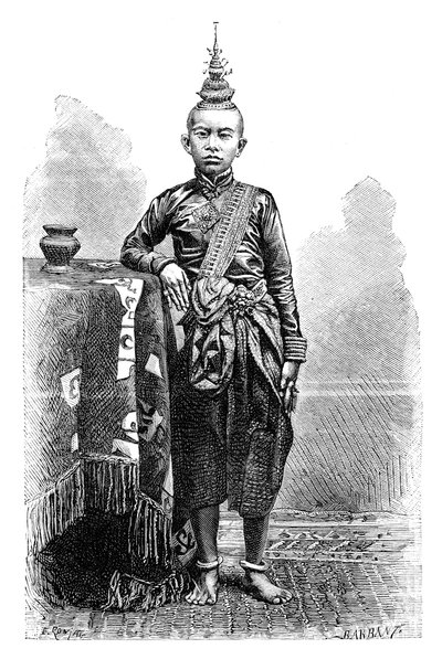 Cambojan, äldste son till Narodom, 1895. av Charles Barbant