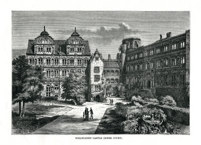 Heidelbergs slott, Tyskland, 1879 av Charles Barbant