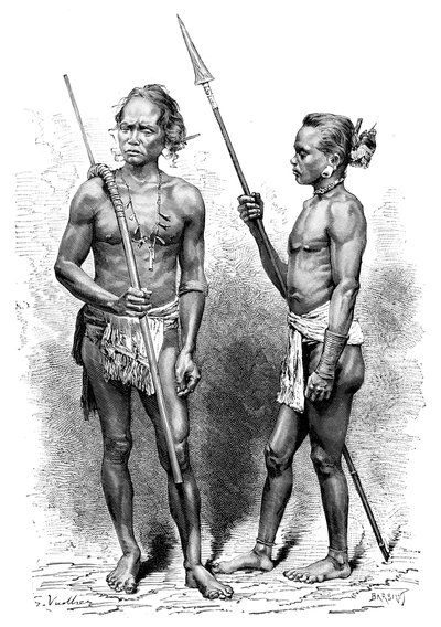 Moi people, Indonesien, 1895. av Charles Barbant