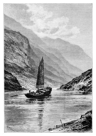 Övre Yangtzefloden, Kina, 1895. av Charles Barbant
