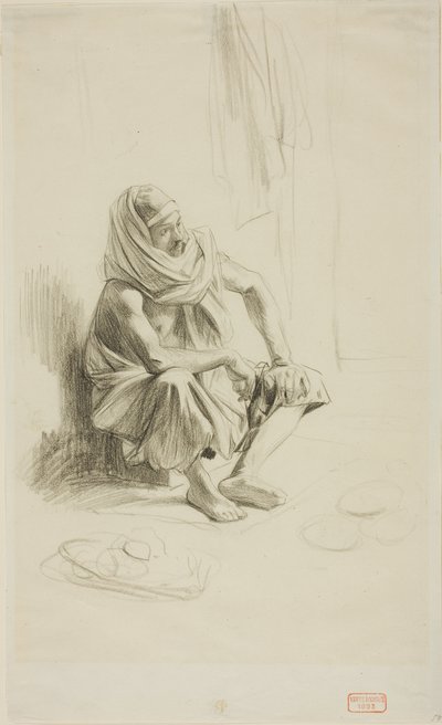 Sittande arab av Charles Bargue