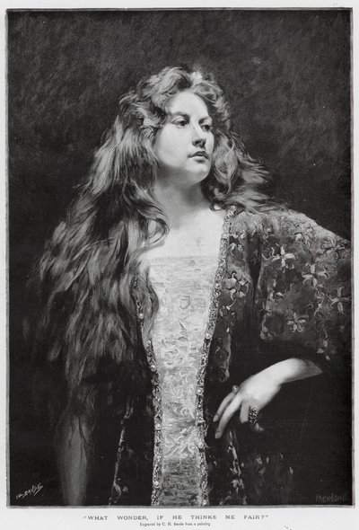 "Vad under, om han tycker att jag är vacker" (litografi) av Charles Baude