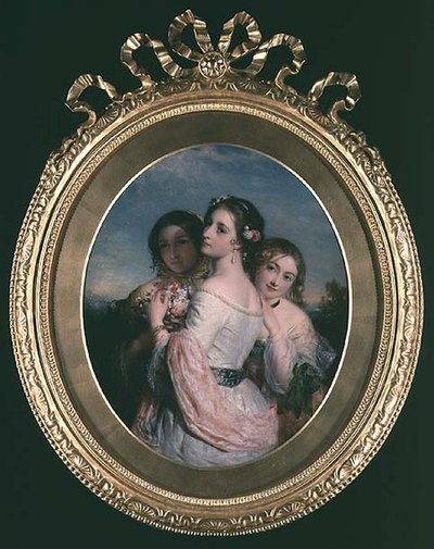 Tre skönheter, ca 1845 av Charles Baxter