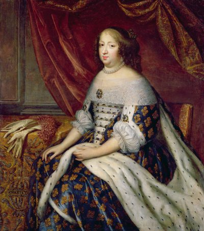 Porträtt av Anne av Österrike (1601-66) drottning av Frankrike av Charles Beaubrun