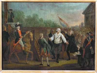 Ludvig XVI vid foten av giljotinen, 21 januari av Charles Benazech