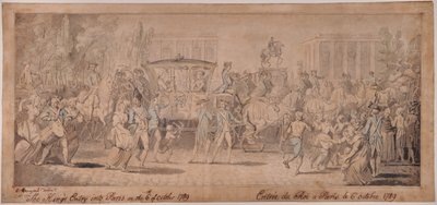 Kungens intåg i Paris av Charles Benazech