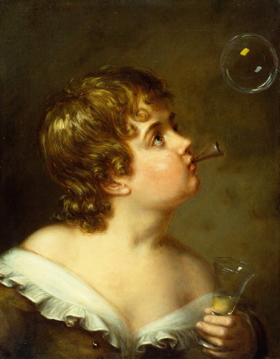 Blåser bubblor (olja på duk) av Charles Bird King