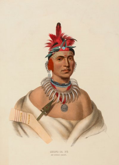 CHONO CA PE. AN OTTOE CHIEF, från Historien om Nordamerikas indianstammar av Charles Bird King