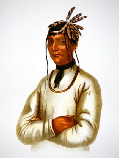 Caatousee av Chippewa-stammen (färglitografi) av Charles Bird King