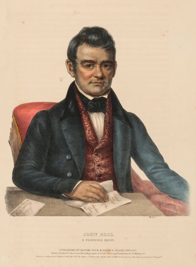 JOHN ROSS. A CHEROKEE CHIEF., från Historia om indianstammarna i Nordamerika av Charles Bird King