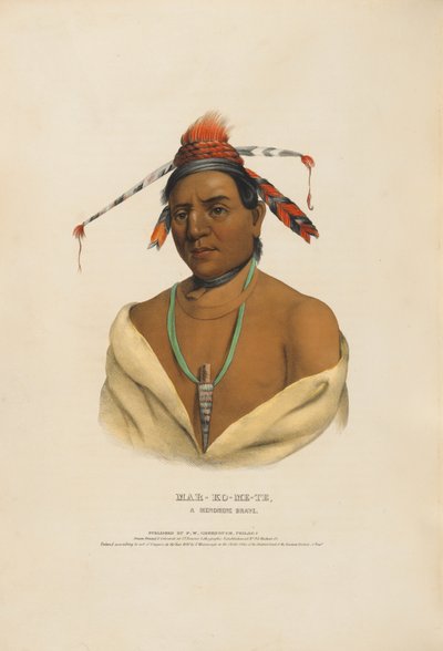Mar-ko-me-te - En menominee-krigare av Charles Bird King