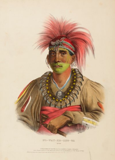 NO-WAY-KE-SUG-GA. OTOE., från Historia om indianstammarna i Nordamerika av Charles Bird King