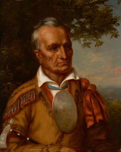 Röd jacka, Seneca-chef (Sagoyewatha) (ca 1758-1830) av Charles Bird King