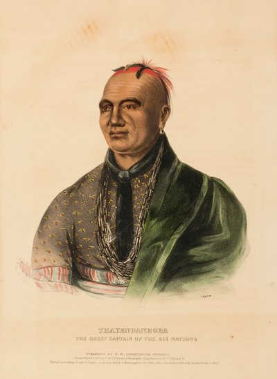 THAYENDANEGEA. DE SEX NATIONERNAS STORA HOVKAPTEN, ur Historien om Nordamerikas indianstammar av Charles Bird King
