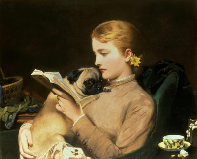 Blond och brunett av Charles Burton Barber