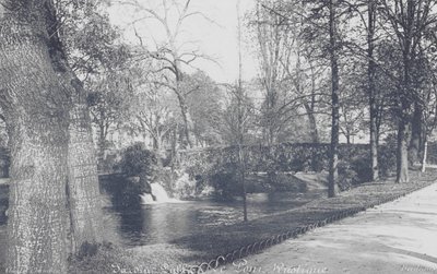 Bordeaux: Jardin-Public, den rustika bron (svartvitt foto) av Charles Chambon