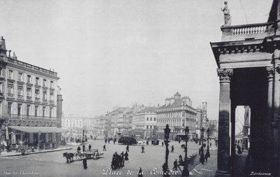 Bordeaux: Place de la Comedie (svartvitt foto) av Charles Chambon