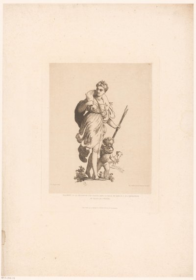 Diana na de jacht Fragment av dekorationen på speglar i badrummet hos H.M. Kejsarinnan på Elysée-palatset (titel på objektet) Modern Etchings: Original och opublicerade (serietitel) av Charles Chaplin