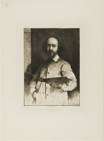 Porträtt av Daubigny av Charles Chaplin