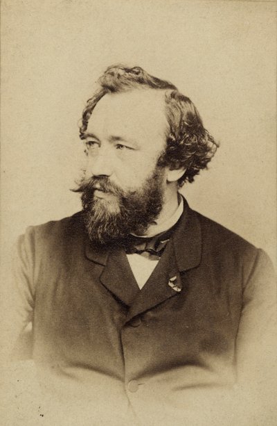 Porträtt av Adolphe Sax 1814-1894, ca 1860. av Charles Clarkington