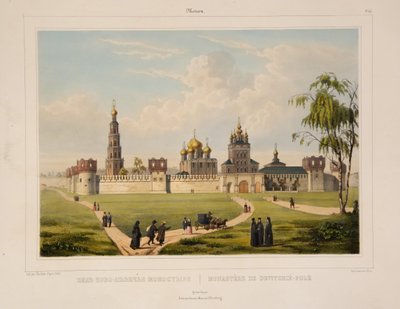 Utsikt över Novodevichy-klostret i Moskva, 1840-talet av Charles Claude Bachelier