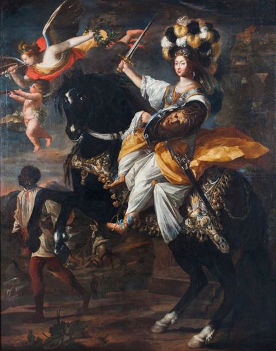 Christine Marie av Frankrike 1606-1663, hertiginna av Savojen, som Minerva, ca 1663. av Charles Claude Dauphin