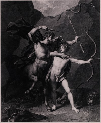 Achilles utbildning, 1794 av Charles Clément Bervic