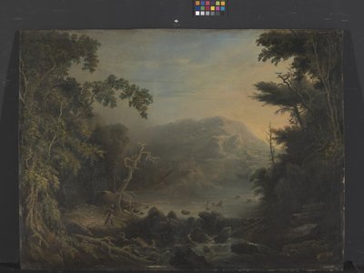 Älgjägaren (olja på panel) av Charles Codman