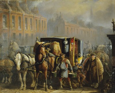A London Cab (olja på duk) (för par se 266153) av Charles Cooper Henderson