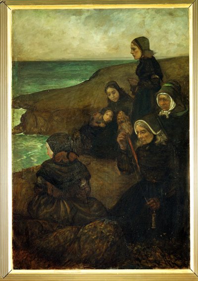 Country of the Sea - triptyk, höger panel (målning på duk) av Charles Cottet
