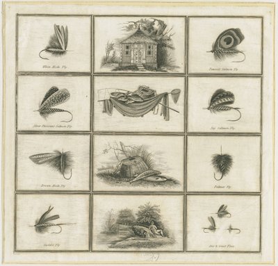 Dovedale - Charles Cottons flugor och krokar: gravyr i kopparplåt, nd [?1800-talet] (tryck) av Charles Cotton