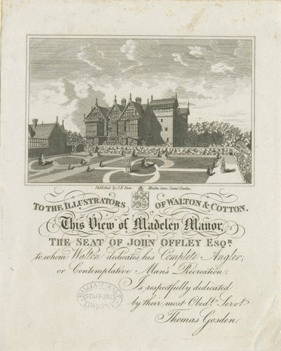 Madeley Manor House: gravyr, nd [c 1686] (tryck) av Charles Cotton