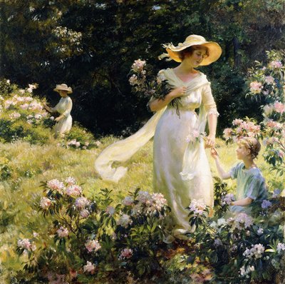Bland Laurel Blossoms av Charles Courtney Curran