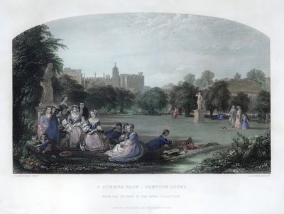 A Summer Noon: Hampton Court, 1800-talet av Charles Cousen