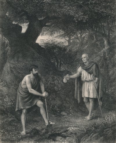 Timon och Flavius Timon av Aten, c1870 av Charles Cousen