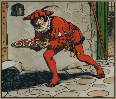 Han stal dessa tårtor (färg litho) av Charles Crombie