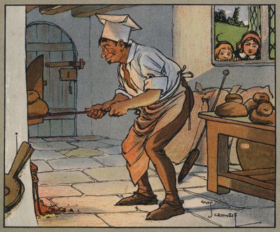 Pat A Cake (litho i färg) av Charles Crombie