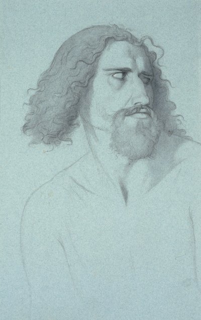 Head of a Man (kol på papper) av Charles Damour