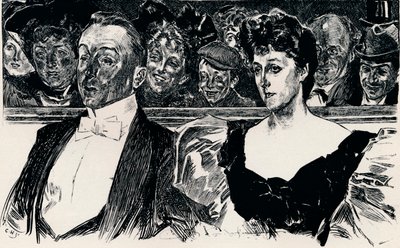 På teatern, c1876-1898, 1898 av Charles Dana Gibson