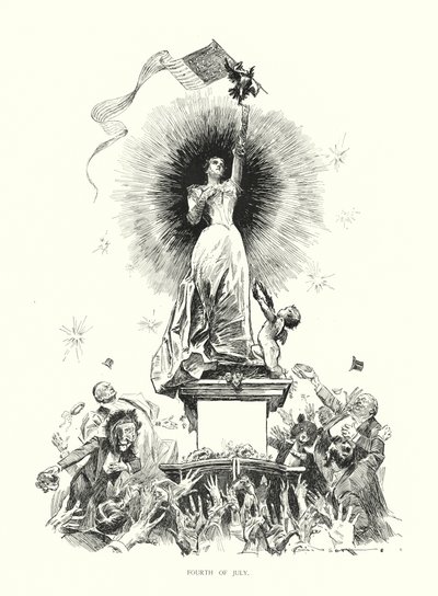 Fjärde juli (litografi) av Charles Dana Gibson