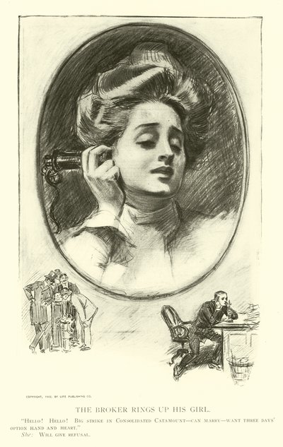 Illustration för The Social Ladder av Charles Dana Gibson