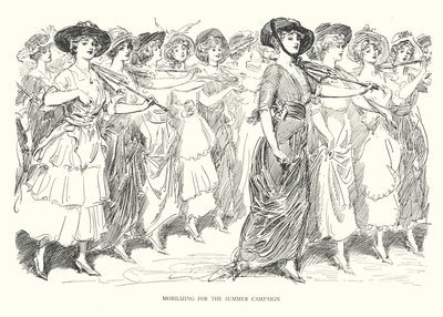 Mobilisering inför sommarkampanjen (litografi) av Charles Dana Gibson