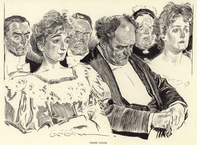 Lyssnar tålmodigt av Charles Dana Gibson