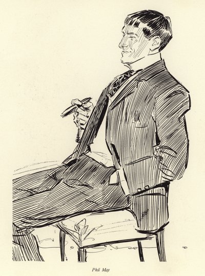 Phil May, porträtt av Charles Dana Gibson