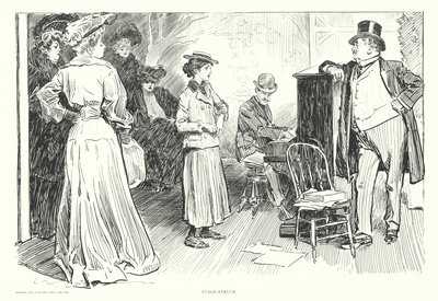 Stage-Struck (litografi) av Charles Dana Gibson