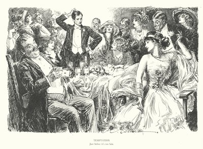 Frestelse, precis innan det är för sent (litografi) av Charles Dana Gibson