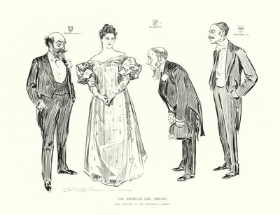 Den amerikanska flickan utomlands (litografi) av Charles Dana Gibson