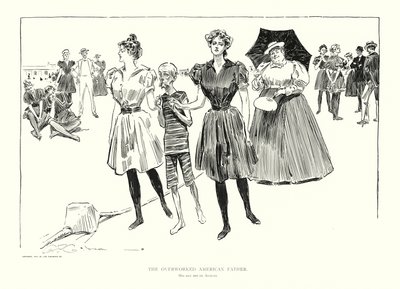 Den överarbetade amerikanske fadern (litografi) av Charles Dana Gibson